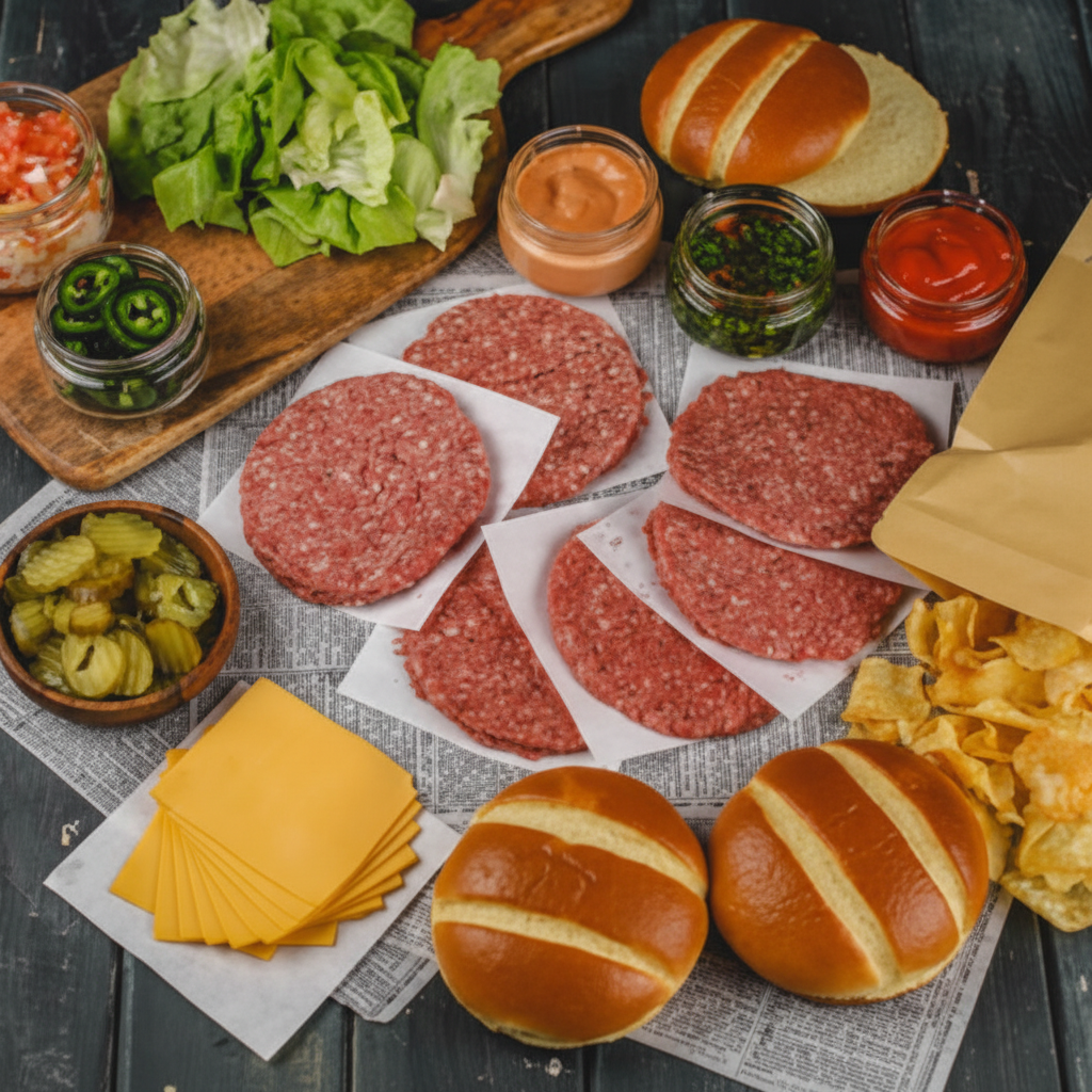 Black Angus Beef Burger Box 6 PC