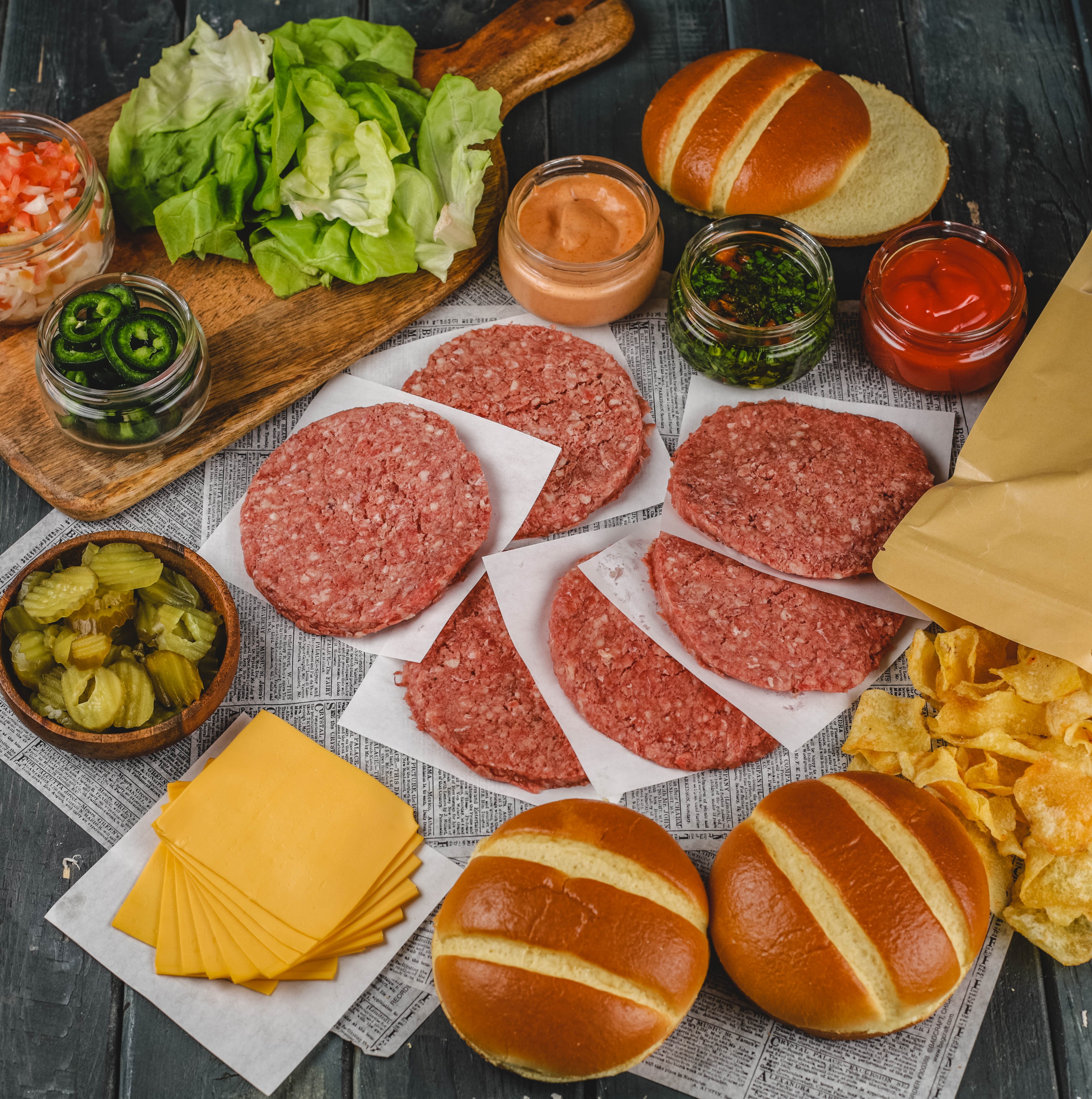 Black Angus Beef Burger Box 6 PC