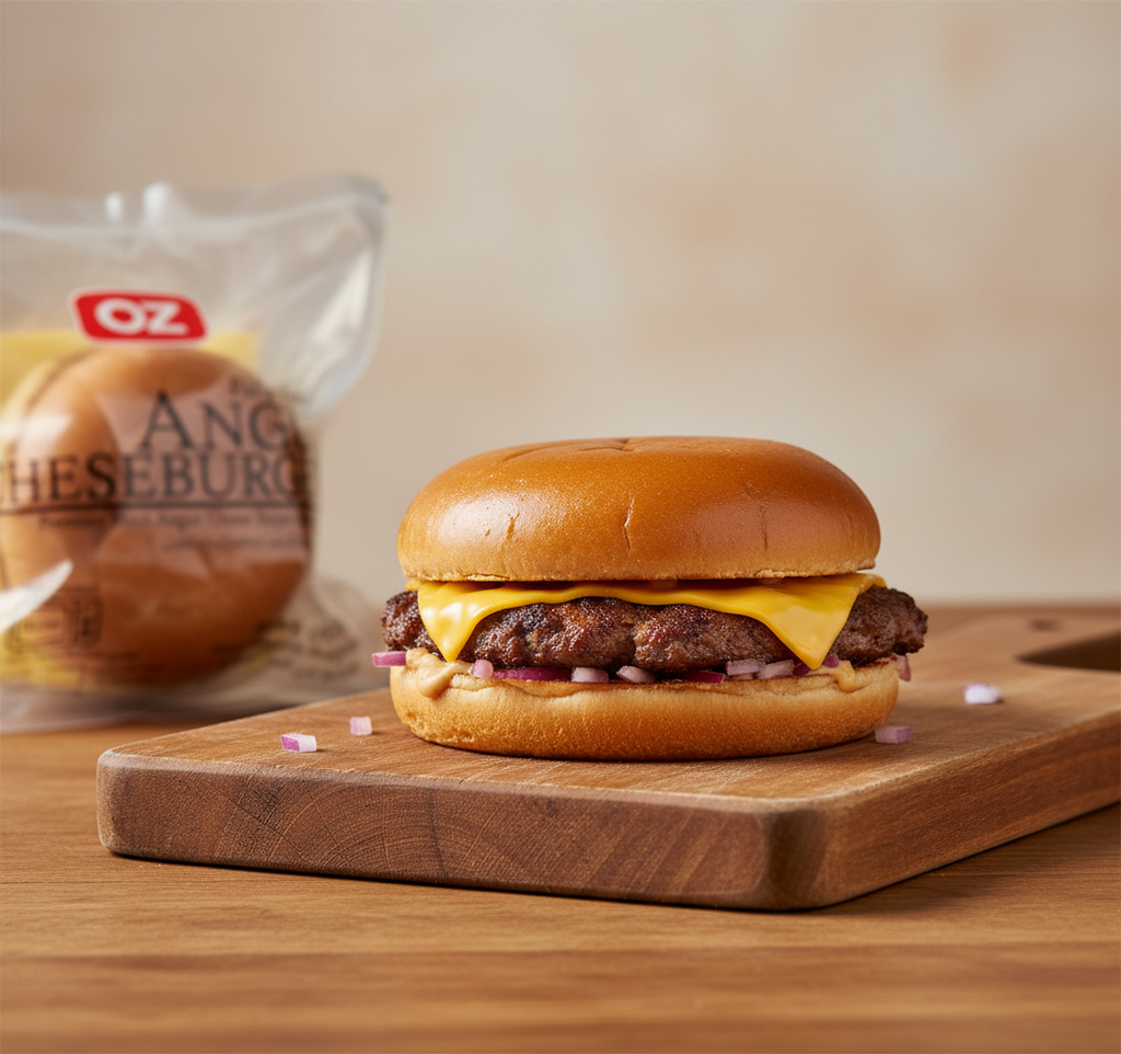 Angus Cheese Burger Pre-Cooked 152gm