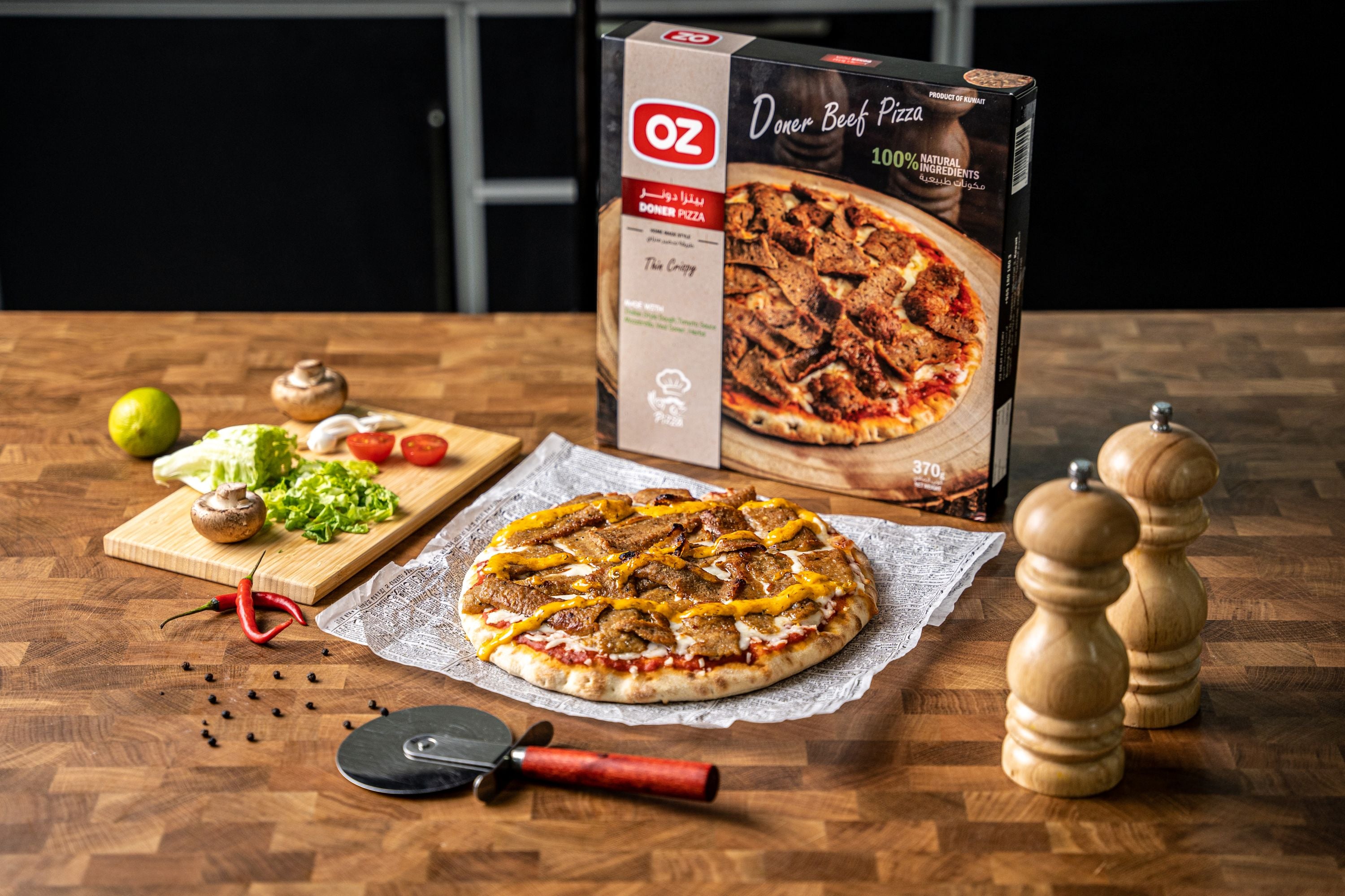 Beef Doner Pizza 370 gm