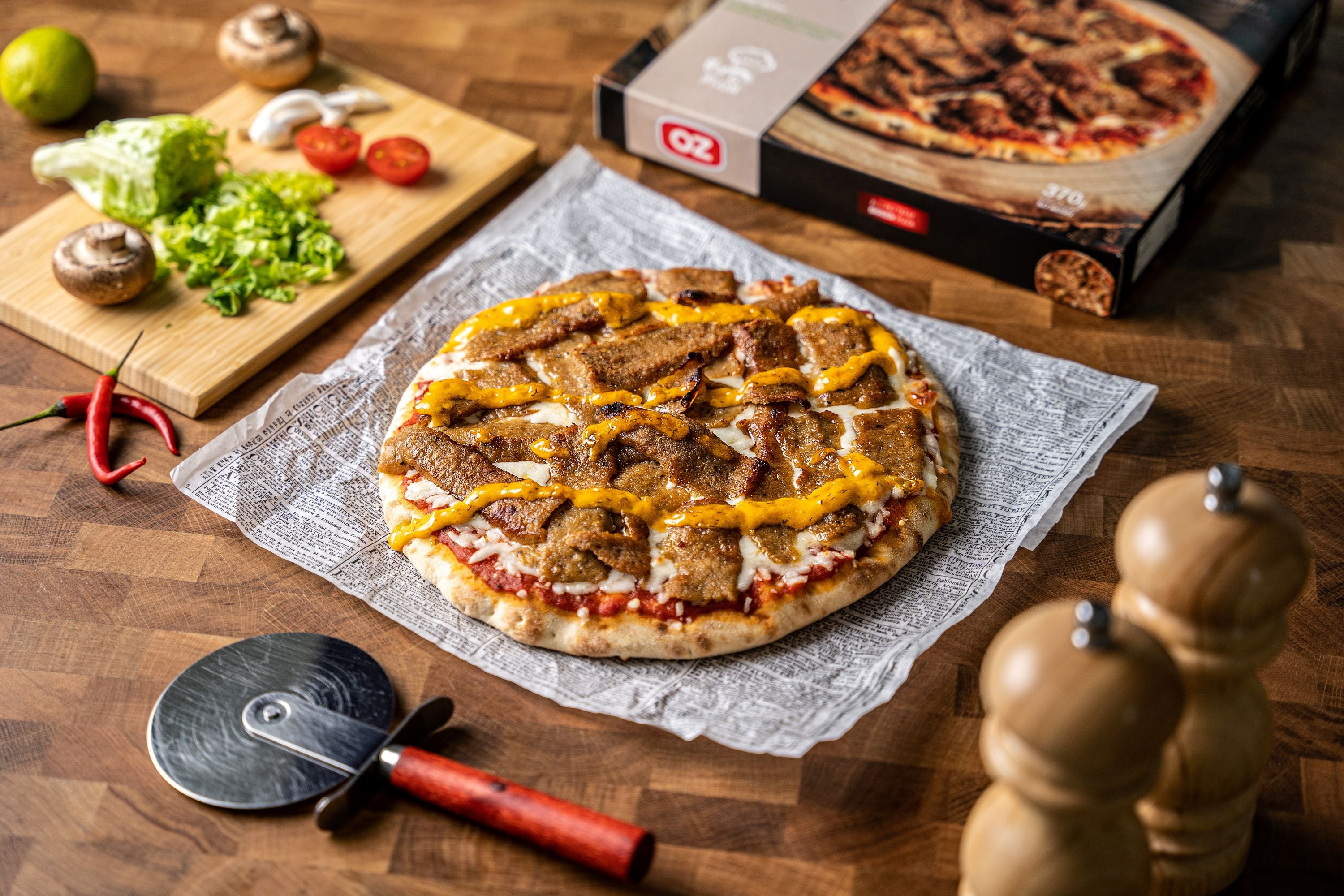 Beef Doner Pizza 370 gm